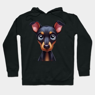 Adorable Doberman Pinscher Cartoon Hoodie